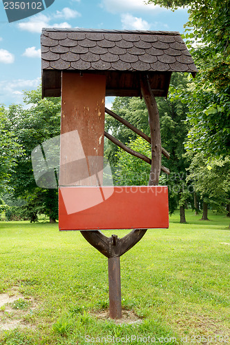 Image of Empty sign on a trail, Tourist Directory