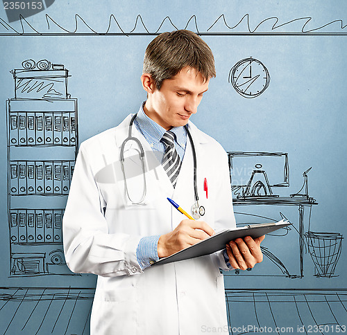 Image of Doctor Man With Write Board