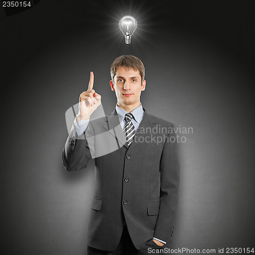 Image of Idea Concept businessman in suit