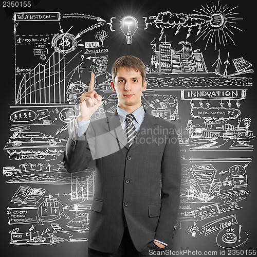Image of Idea Concept businessman in suit