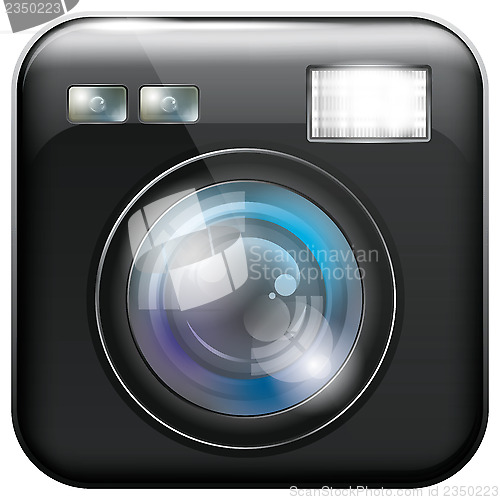 Image of App Icon with Camera Lens and Flash Light