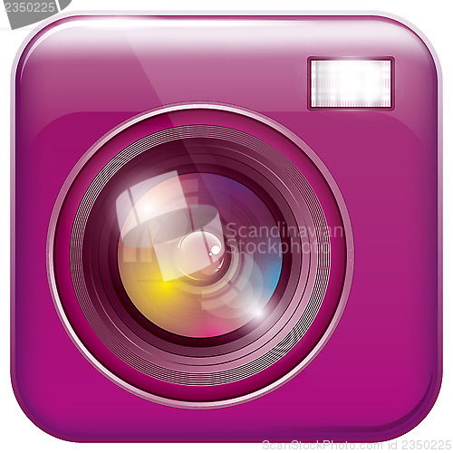 Image of App Icon with Camera Lens and Flash Light