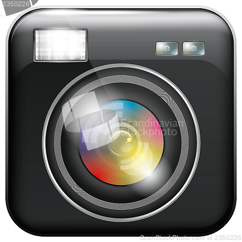 Image of App Icon with Camera Lens and Flash Light
