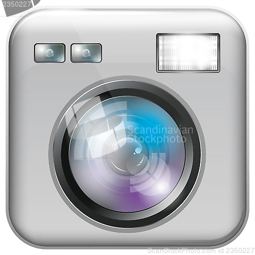 Image of App Icon with Camera Lens and Flash Light