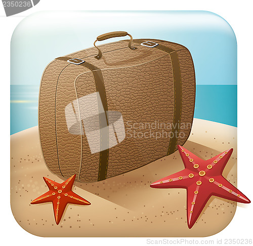 Image of App Travel Icon With Suitcase