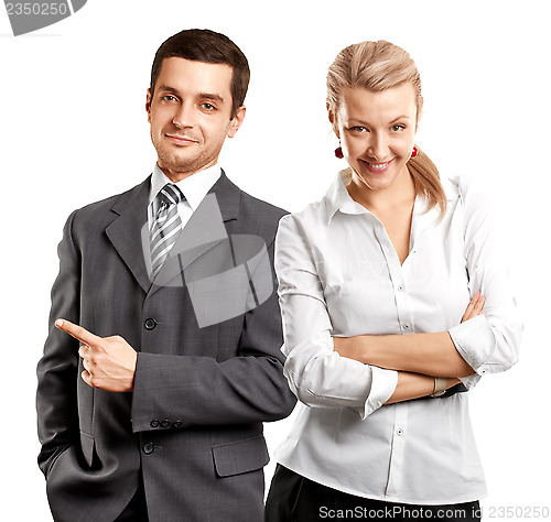 Image of Business Woman and Man