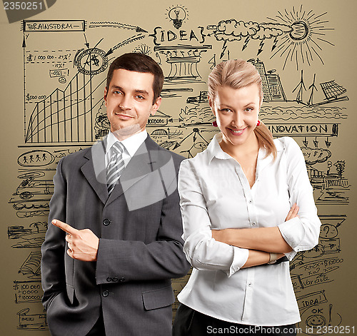 Image of Business Woman and Man