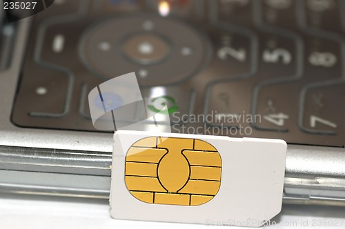 Image of Cell phone and Sim Card