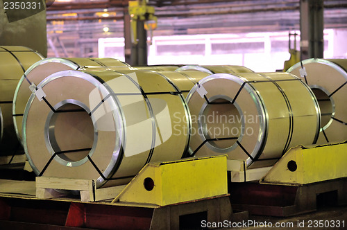 Image of rolls of steel sheet