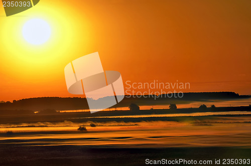 Image of fog at sunrise