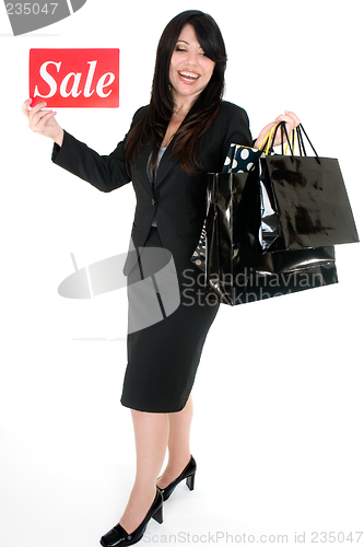 Image of It's Sale Time - Woman with shopping bags