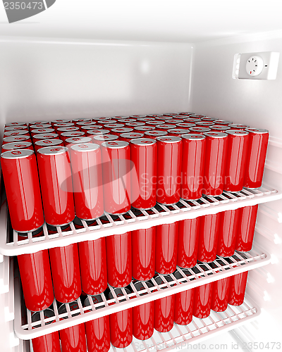 Image of Red beverage cans