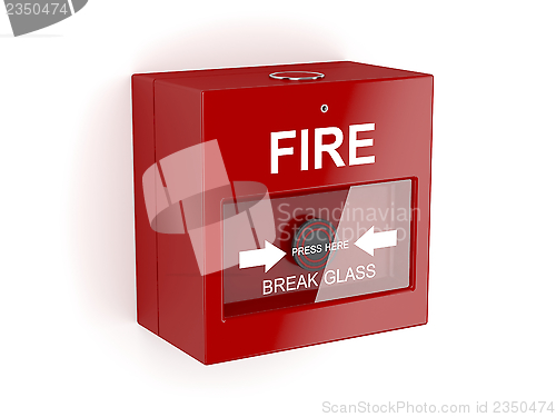 Image of Red fire alarm