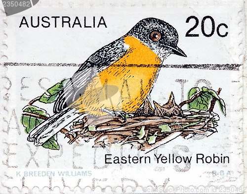 Image of Yellow Robin Stamp