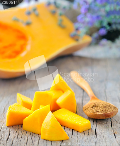 Image of pumpkin slice for pie