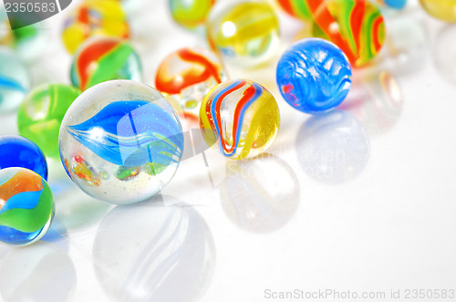 Image of colorful glass marbles