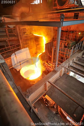 Image of transportation molten hot steel