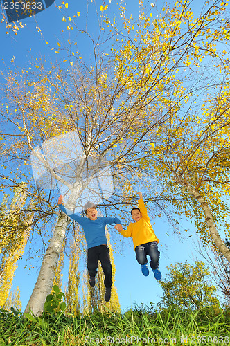 Image of boys jumping