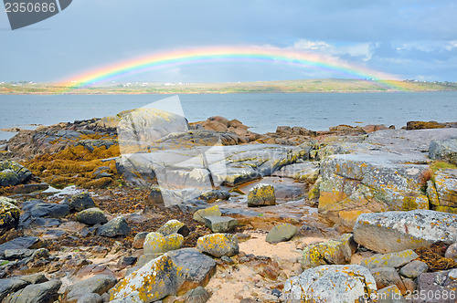 Image of ireland countryside rainbow