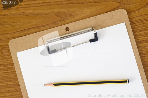 Image of Blank paper on a clipboard

