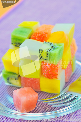 Image of cube fruits salad