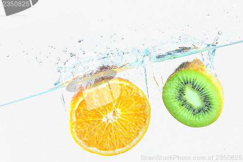 Image of fruits in water