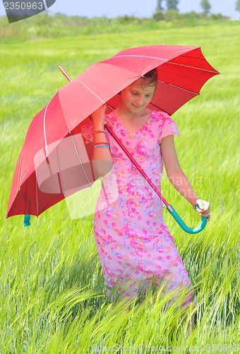 Image of girl with umbrella 