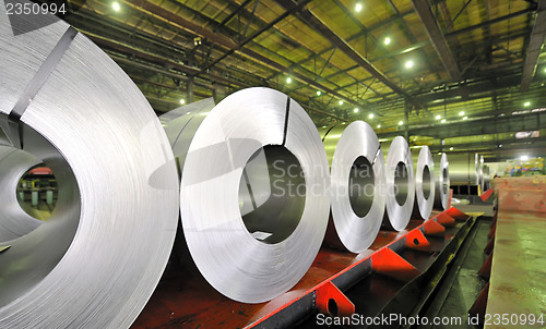 Image of rolls of steel sheet 