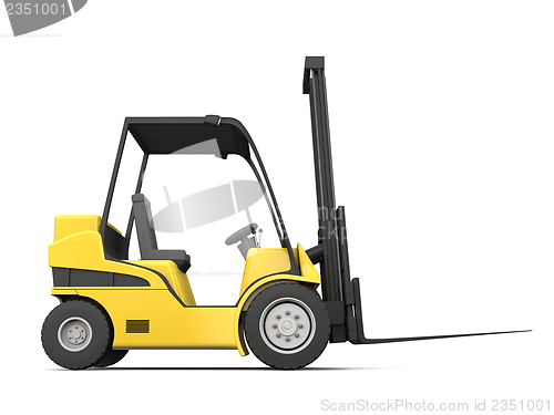 Image of Modern yellow forklift