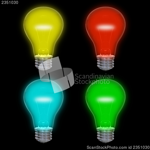 Image of Colored lightbulbs