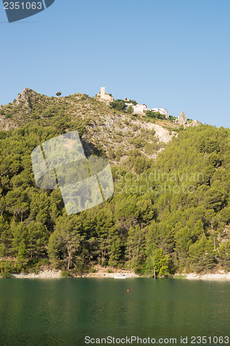 Image of Guadalest  reservoir and town