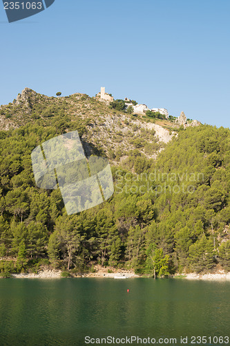 Image of Guadalest  reservoir and town