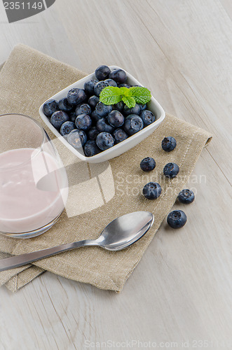 Image of Yogurt with fresh blueberries