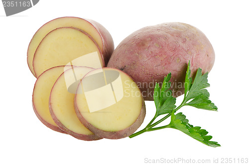 Image of Red sliced potatoes