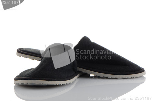 Image of A pair of grey slippers
