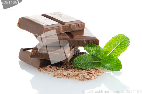 Image of Closeup detail of chocolate parts