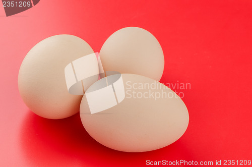 Image of Three brown eggs