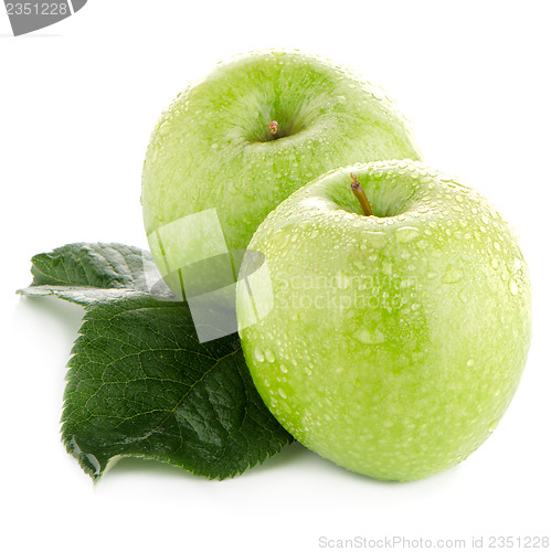 Image of Two fresh green apples