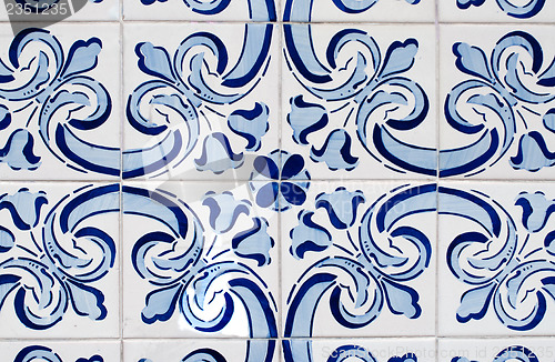 Image of Traditional Portuguese glazed tiles