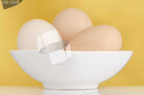 Image of Three eggs in the bowl 