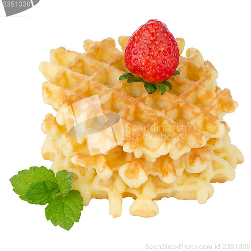 Image of Waffles and strawberry
