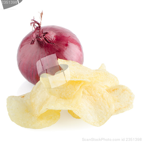 Image of Potato chips and onion