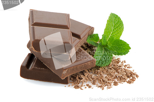Image of Closeup detail of chocolate parts