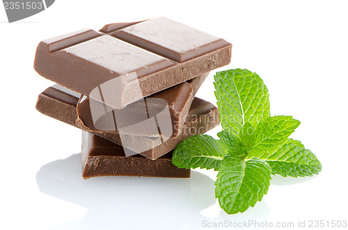 Image of Closeup detail of chocolate parts