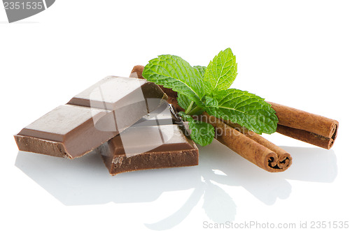 Image of Closeup detail of chocolate parts