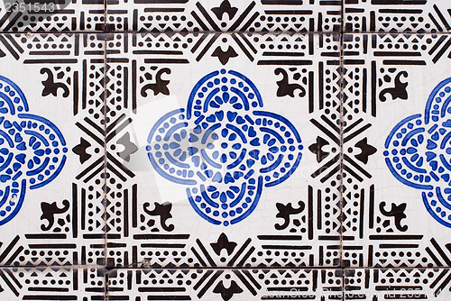 Image of Traditional Portuguese glazed tiles