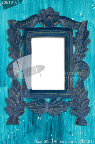 Image of Ornamental blue frame