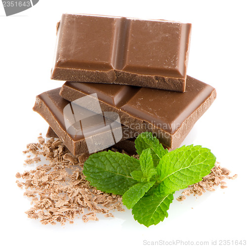 Image of Closeup detail of chocolate parts