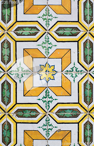 Image of Traditional Portuguese glazed tiles