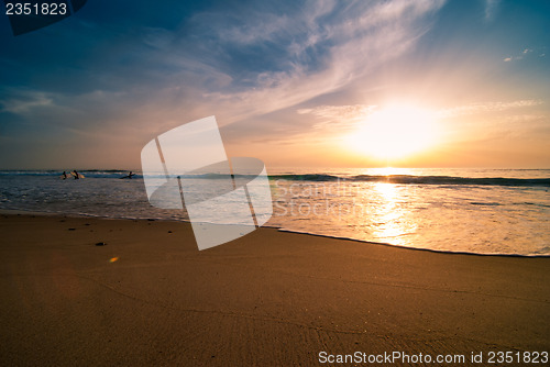 Image of Sunset and beach 